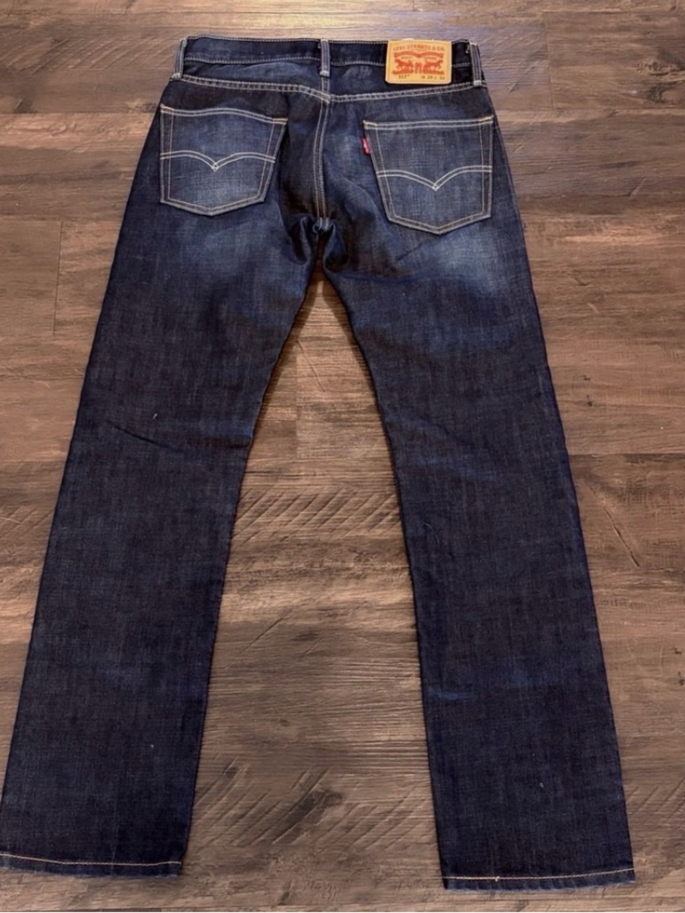 Levi's 513 Dark Wash Mens 28x30 Jeans - Picture 7 of 13